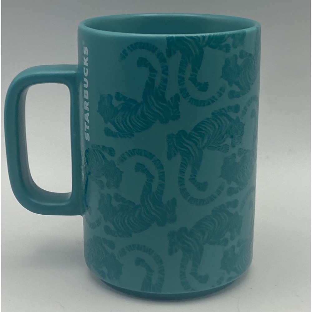 Starbucks Sumatra Tiger‎ Coffee Mug Teal on Teal 2018